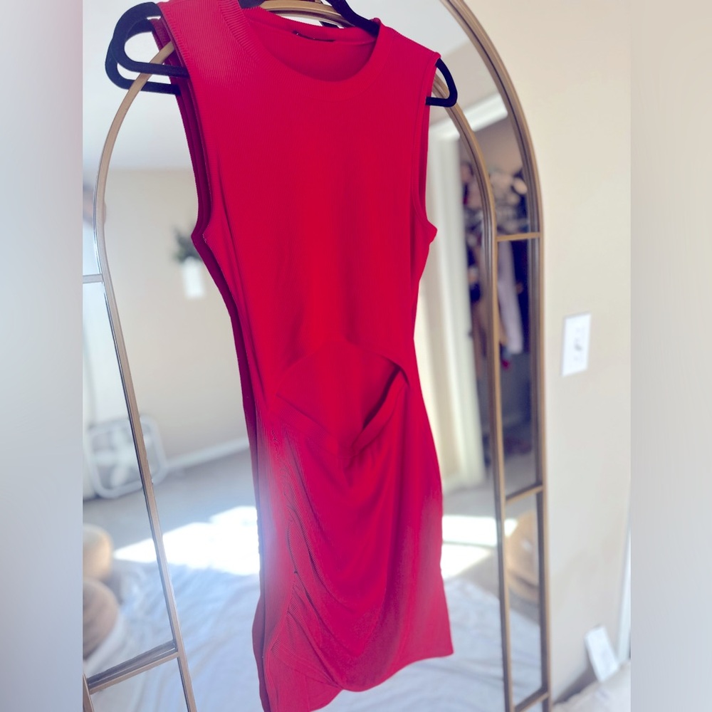 Women’s bright Red above the knee mini dress